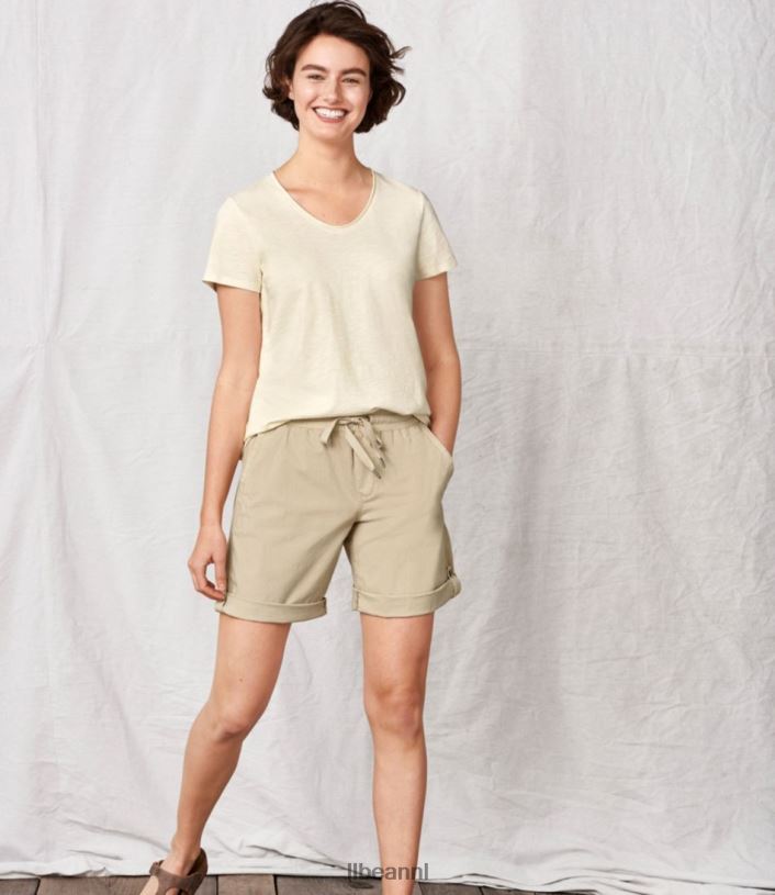 L.L.Bean vrouwen T-shirt van biologisch katoen vervaagde aubergine kleding VT0642977 - Image 5