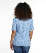 L.L.Bean vrouwen T-shirt van pimakatoen maanlichtblauwe paisley kleding VT064691 - Image 3