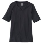 L.L.Bean vrouwen T-shirt van pimakatoen zwart kleding VT0646457