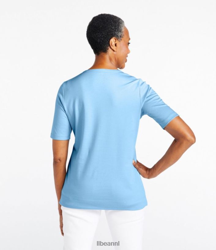 L.L.Bean vrouwen T-shirt van pimakatoen zwart kleding VT0646457 - Image 3