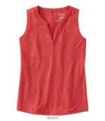 L.L.Bean vrouwen tank aan de stroomzijde diep koraal kleding VT064697