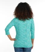 L.L.Bean vrouwen tee alpine blauwe getextureerde geo kleding VT0646913 - Image 3
