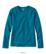 L.L.Bean vrouwen tee diep turkoois kleding VT0646394