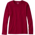 L.L.Bean vrouwen tee donkere cranberry kleding VT0645650