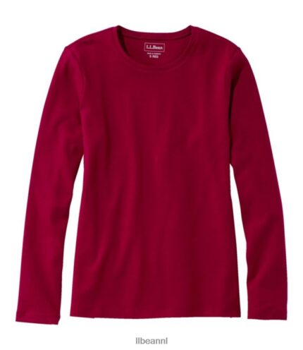L.L.Bean vrouwen tee donkere cranberry kleding VT0645650
