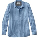 L.L.Bean vrouwen tropicwear pro-stretchshirt middenblauw kleding VT064520
