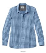 L.L.Bean vrouwen tropicwear pro-stretchshirt middenblauw kleding VT064520