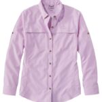 L.L.Bean vrouwen tropisch overhemd berg lila kleding VT0646709