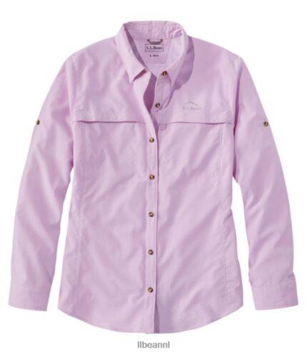 L.L.Bean vrouwen tropisch overhemd berg lila kleding VT0646709
