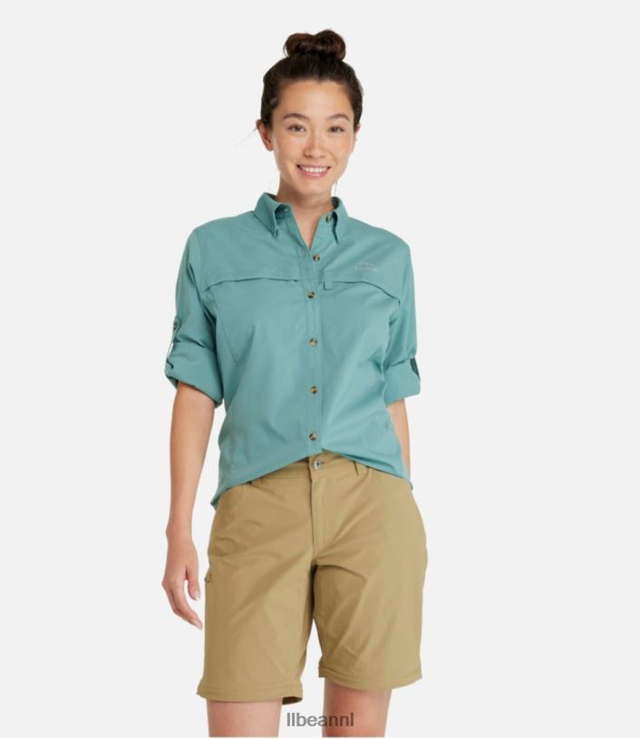 L.L.Bean vrouwen tropisch overhemd warm koraal kleding VT0641219 - Image 2