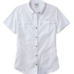 L.L.Bean vrouwen tropisch overhemd wit kleding VT0646955