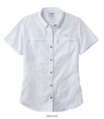 L.L.Bean vrouwen tropisch overhemd wit kleding VT0646955