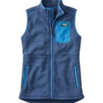 L.L.Bean vrouwen trui fleece lang vest wilde eend blauw bovenkleding VT0644867