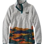 L.L.Bean vrouwen trui fleece trui landschap kleding VT0646616