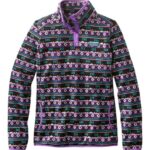 L.L.Bean vrouwen trui fleece trui zwarte bergklassieker kleding VT0645944