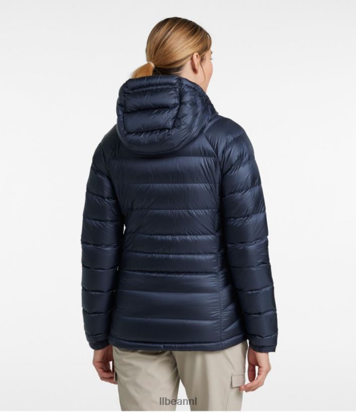 L.L.Bean vrouwen ultralicht 850 donsjack met capuchon koolstof marine bovenkleding VT0645080 - Image 3