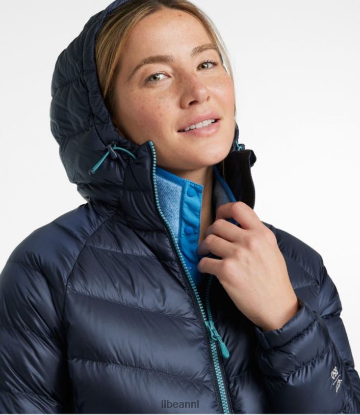 L.L.Bean vrouwen ultralicht 850 donsjack met capuchon koolstof marine bovenkleding VT0645080 - Image 4