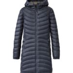 L.L.Bean vrouwen Ultralichte 850 donsjas met capuchon staalgrijs bovenkleding VT0646052