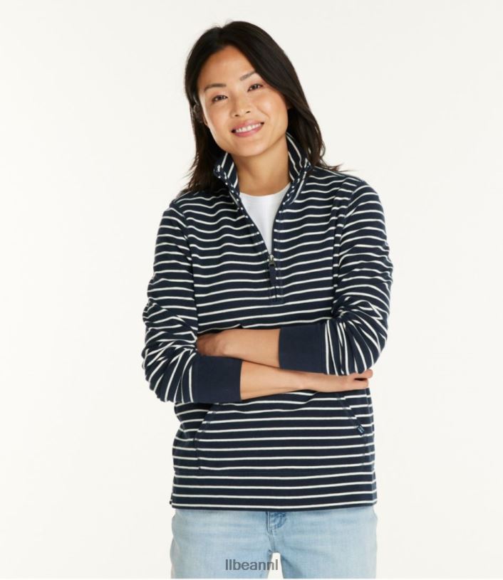 L.L.Bean vrouwen ultrazacht zweet gewassen orchidee/klassiek marineblauw kleding VT0643271 - Image 2