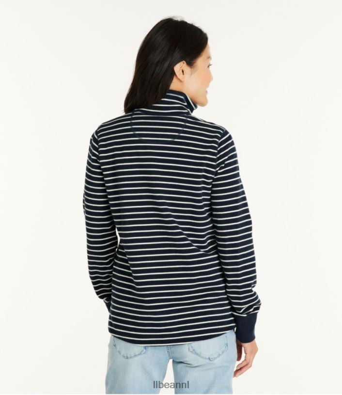 L.L.Bean vrouwen ultrazacht zweet gewassen orchidee/klassiek marineblauw kleding VT0643271 - Image 3