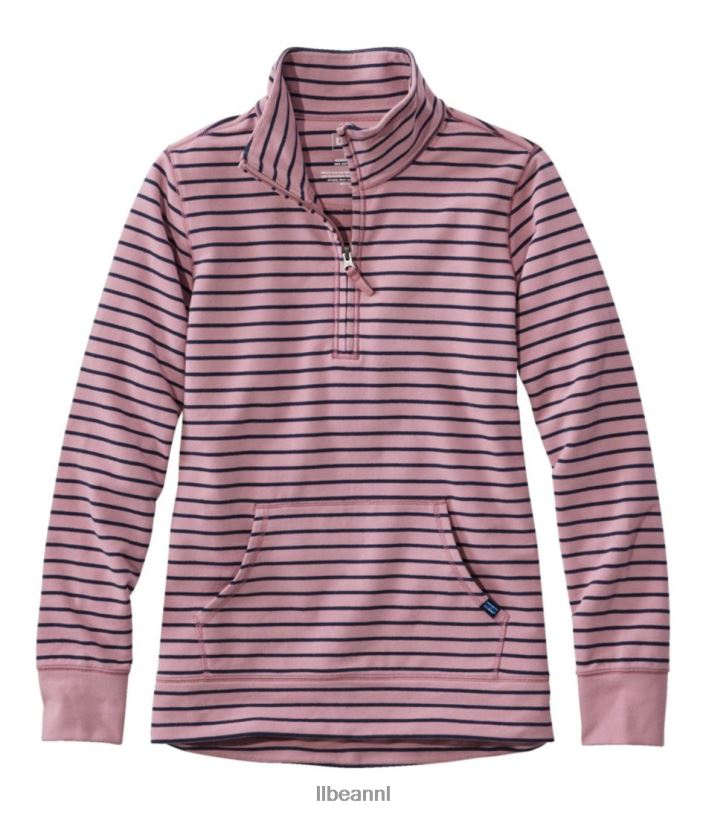 L.L.Bean vrouwen ultrazacht zweet gewassen orchidee/klassiek marineblauw kleding VT0643271 - Image 1