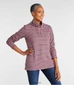 L.L.Bean vrouwen ultrazachte trui met trechterhals warm blauwgroen/klassiek marineblauw kleding VT0644912 - Image 2