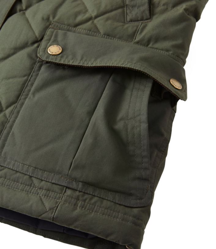 L.L.Bean vrouwen upcountry donsjack van gewaxt katoen koffieboon bovenkleding VT0643664 - Image 4