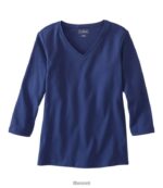 L.L.Bean vrouwen v-hals alpine blauw kleding VT0644