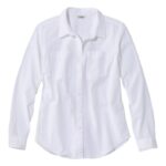 L.L.Bean vrouwen vacationland seersucker overhemd wit kleding VT0645680