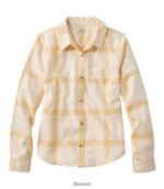 L.L.Bean vrouwen vederzacht twill overhemd guldenroede kleding VT0646979