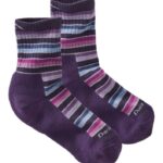 L.L.Bean vrouwen verdomd stoere wandelsokken met decenniumstrepen braam accessoires VT064565