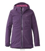 L.L.Bean vrouwen waterdichte primaloft packaway-jas paarse nacht bovenkleding VT0643625