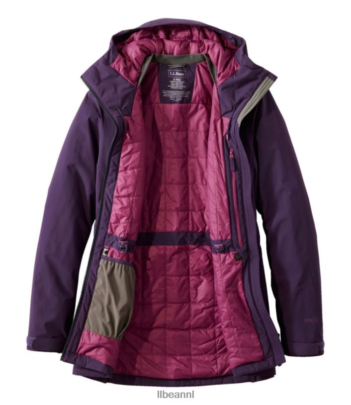 L.L.Bean vrouwen waterdichte primaloft packaway-jas paarse nacht bovenkleding VT0643625 - Image 5