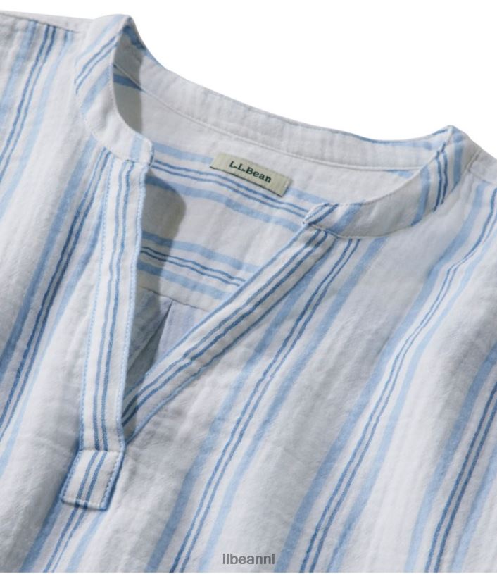 L.L.Bean vrouwen wolk gaas shirt vintage indigostreep kleding VT0645713 - Image 4