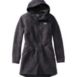L.L.Bean vrouwen wollen jas houtskool heide bovenkleding VT0643622