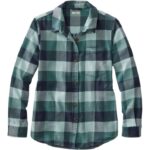 L.L.Bean vrouwen zacht geborsteld flanellen overhemd zachte sparren kleding VT064169