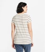 L.L.Bean vrouwen zacht stretch supima T-shirt klassiek marineblauw/gewassen orchidee kleding VT0646916 - Image 3