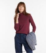 L.L.Bean vrouwen zacht stretch supima T-shirt klassieke marine kleding VT0643043 - Image 2