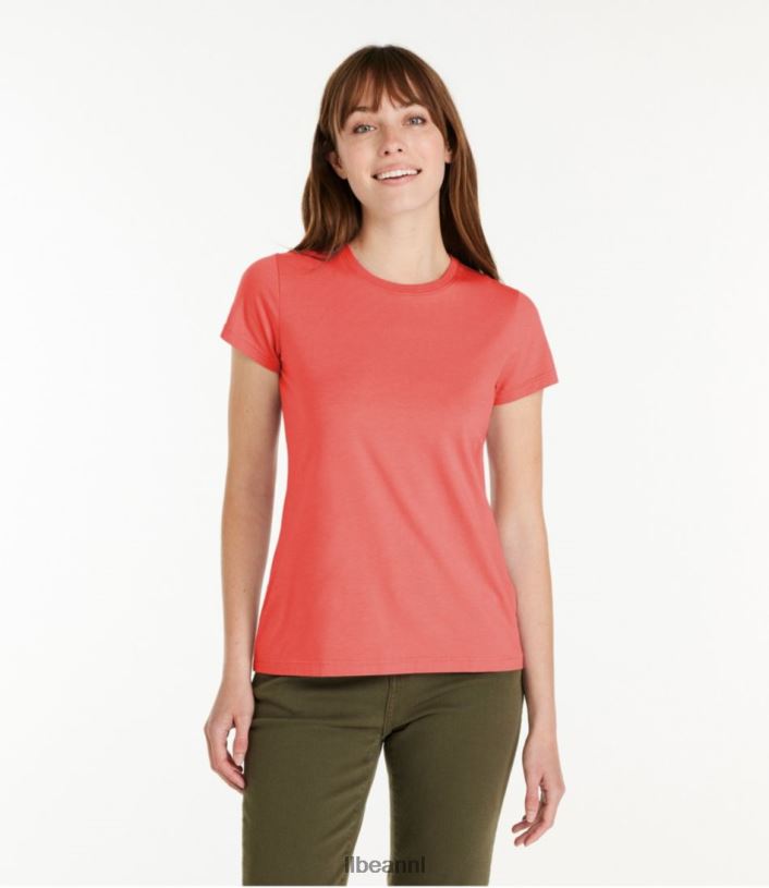 L.L.Bean vrouwen zacht stretch supima T-shirt klassieke marine kleding VT064694 - Image 2