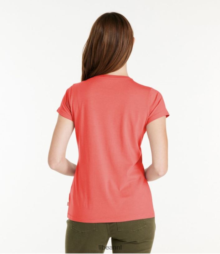 L.L.Bean vrouwen zacht stretch supima T-shirt klassieke marine kleding VT064694 - Image 3