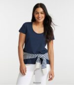 L.L.Bean vrouwen zacht stretch supima T-shirt zachte sparren kleding VT06473 - Image 2