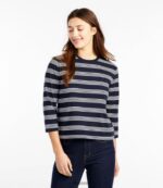 L.L.Bean vrouwen zaterdag shirt crème multistreep kleding VT0644642 - Image 2