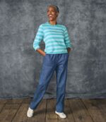 L.L.Bean vrouwen zaterdag shirt crème multistreep kleding VT0644642 - Image 4