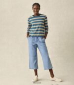 L.L.Bean vrouwen zaterdag shirt crème multistreep kleding VT0644642 - Image 5