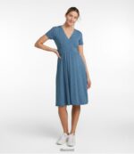 L.L.Bean vrouwen zomer gebreide jurk nacht bloemen kleding VT06479 - Image 2