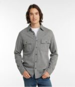 L.L.Bean x Double L Heren dubbelgebreid zeemoverhemd van gewassen katoen diepe olijfheide kleding VT0645926 - Image 2