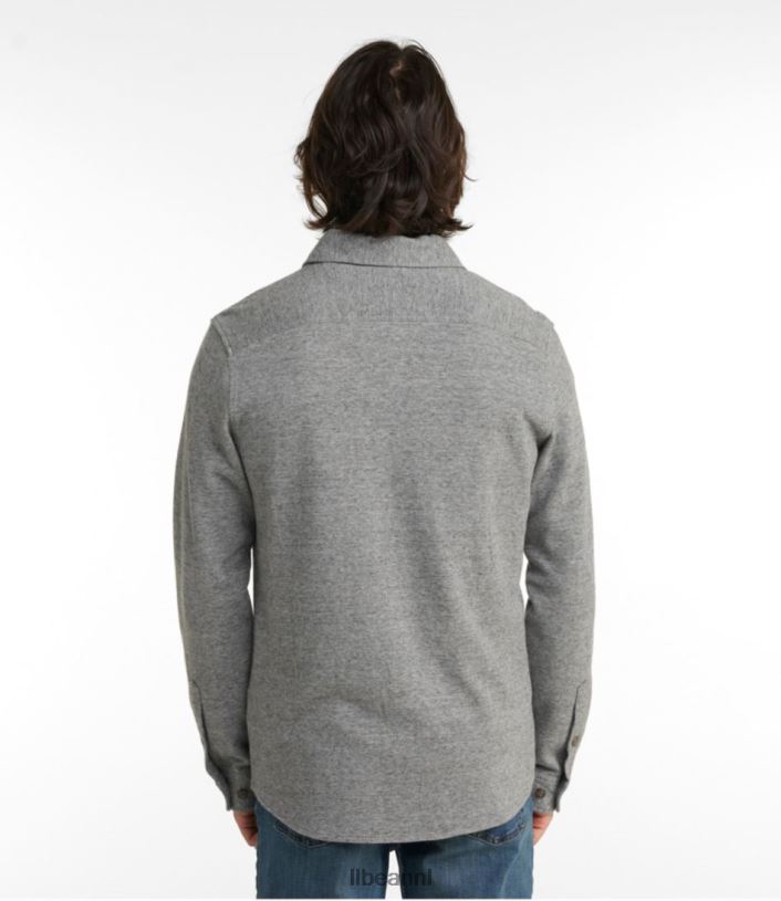 L.L.Bean x Double L Heren dubbelgebreid zeemoverhemd van gewassen katoen diepe olijfheide kleding VT0645926 - Image 3