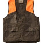 L.L.Bean x Double L Heren hooglandvest van gewaxt katoen otterbruin/jager oranje uitrusting voor buiten VT0641789
