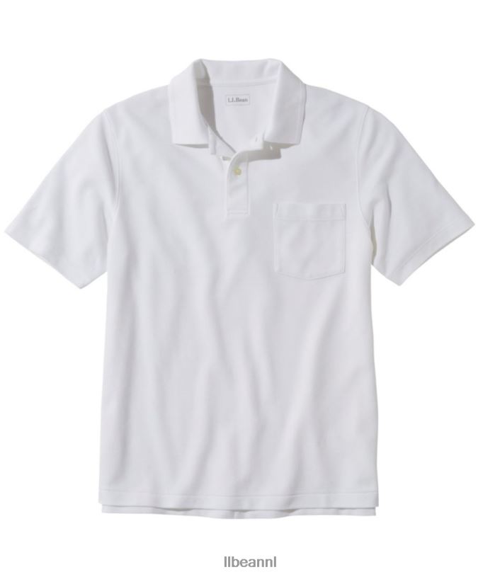 L.L.Bean x Double L Heren premium poloshirt wit kleding VT0647288 - Image 1