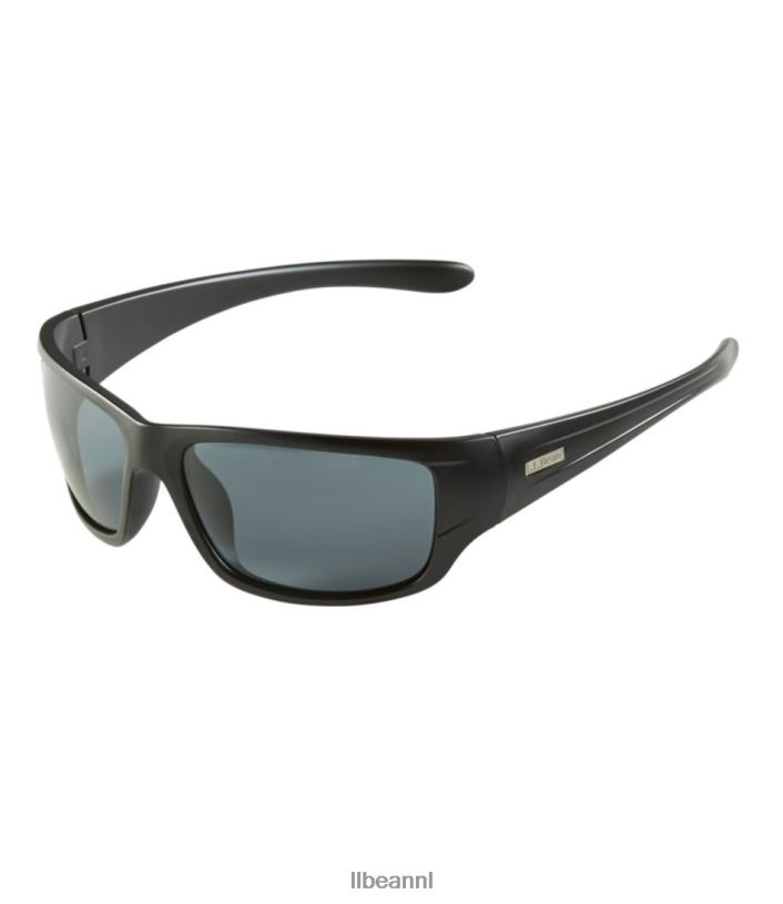 L.L.Bean x Double L unisex gepolariseerde zonnebril mat zwart/rook accessoires voor buiten VT0643382 - Image 1
